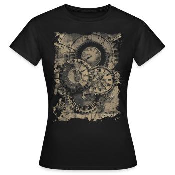 Horlogerie Signification Horloger - T-shirt Femme - noir - Devant - AI Model Female 172 dark (172cm)