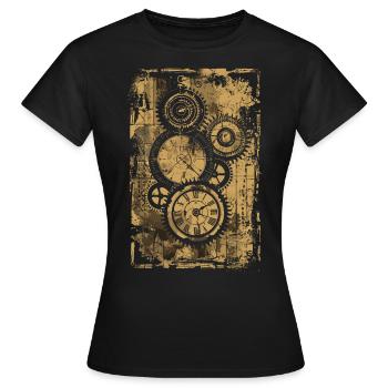 Horlogerie Signification Horloger - T-shirt Femme - noir - Devant - AI Model Female 172 dark (172cm)