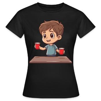 Empilage de gobelets Speed Stacker - T-shirt Femme - noir - Devant - AI Model Female 172 dark (172cm)