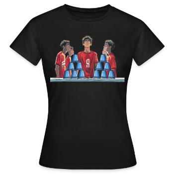 Empilage de gobelets Speed Stacker - T-shirt Femme - noir - Devant - AI Model Female 172 dark (172cm)