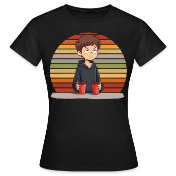 Empilage de gobelets Speed Stacker - T-shirt Femme - noir - Devant - AI Model Female 172 dark (172cm)