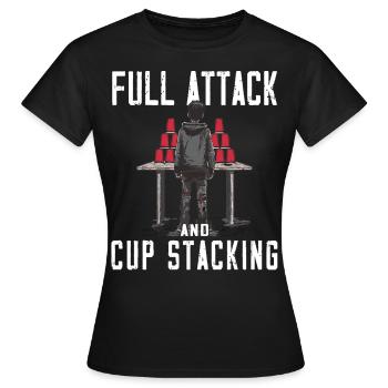 Empilage de gobelets Speed Stacker - T-shirt Femme - noir - Devant - AI Model Female 172 dark (172cm)