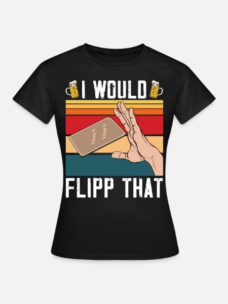 Bierdeckel Umdrehen Spiel - Frauen T-Shirt - Schwarz