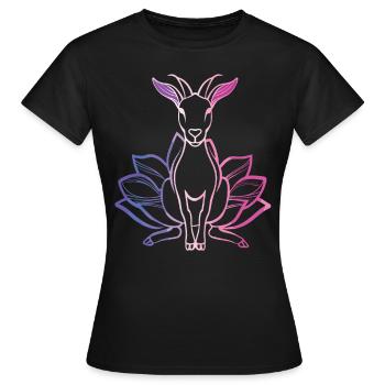 Ziegen-yoga-meditation, Yoga-kurs, Yoga - Frauen T-Shirt - Schwarz - Vorne - AI Model Female 172 dark (172cm)