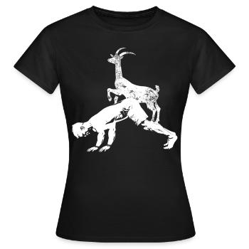 Méditation yoga chèvre, cours de yoga, yoga - T-shirt Femme - noir - Devant - AI Model Female 172 dark (172cm)