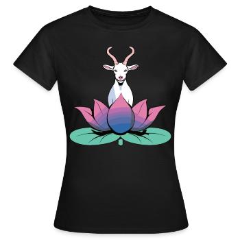 Ziegen-yoga-meditation, Yoga-kurs, Yoga - Frauen T-Shirt - Schwarz - Vorne - AI Model Female 172 dark (172cm)