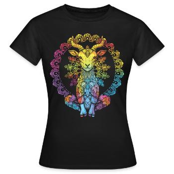 Ziegen-yoga-meditation, Yoga-kurs, Yoga - Frauen T-Shirt - Schwarz - Vorne - AI Model Female 172 dark (172cm)
