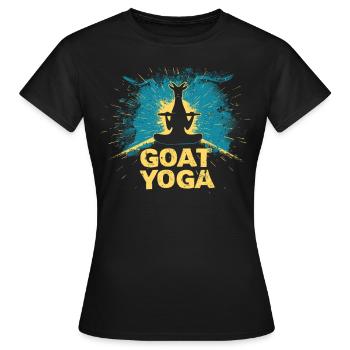Ziegen-yoga-meditation, Yoga-kurs, Yoga - Frauen T-Shirt - Schwarz - Vorne - AI Model Female 172 dark (172cm)
