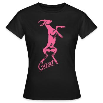 Méditation yoga chèvre, cours de yoga, yoga - T-shirt Femme - noir - Devant - AI Model Female 172 dark (172cm)