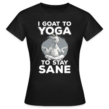 Ziegen-yoga-meditation, Yoga-kurs, Yoga - Frauen T-Shirt - Schwarz - Vorne - AI Model Female 172 dark (172cm)