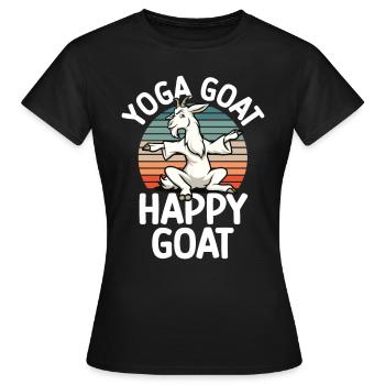 Ziegen-yoga-meditation, Yoga-kurs, Yoga - Frauen T-Shirt - Schwarz - Vorne - AI Model Female 172 dark (172cm)