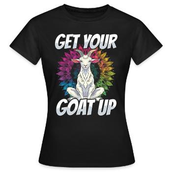 Ziegen-yoga-meditation, Yoga-kurs, Yoga - Frauen T-Shirt - Schwarz - Vorne - AI Model Female 172 dark (172cm)