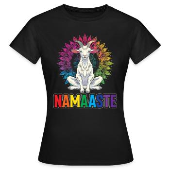 Ziegen-yoga-meditation, Yoga-kurs, Yoga - Frauen T-Shirt - Schwarz - Vorne - AI Model Female 172 dark (172cm)