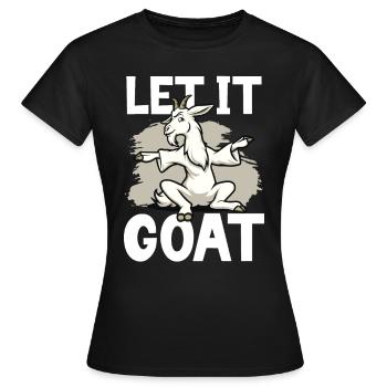 Méditation yoga chèvre, cours de yoga, yoga - T-shirt Femme - noir - Devant - AI Model Female 172 dark (172cm)