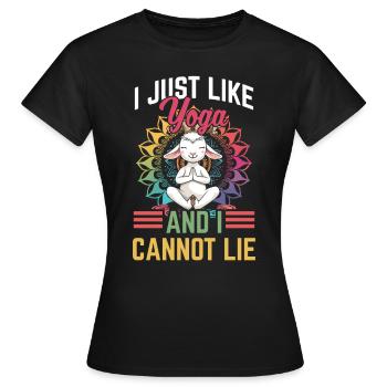 Méditation yoga chèvre, cours de yoga, yoga - T-shirt Femme - noir - Devant - AI Model Female 172 dark (172cm)