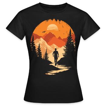 Conception de course pour les coureurs au marathon - T-shirt Femme - noir - Devant - AI Model Female 172 dark (172cm)