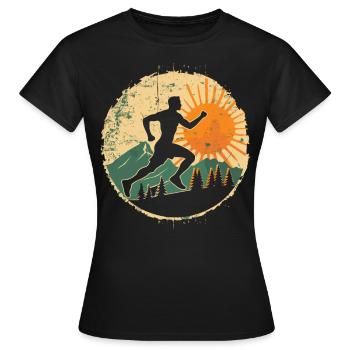 Conception de course pour les coureurs au marathon - T-shirt Femme - noir - Devant - AI Model Female 172 dark (172cm)