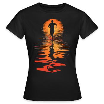 Conception de course pour les coureurs au marathon - T-shirt Femme - noir - Devant - AI Model Female 172 dark (172cm)