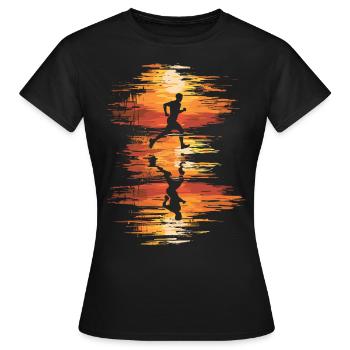 Conception de course pour les coureurs au marathon - T-shirt Femme - noir - Devant - AI Model Female 172 dark (172cm)