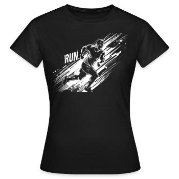 Conception de course pour les coureurs au marathon - T-shirt Femme - noir - Devant - AI Model Female 172 dark (172cm)