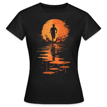 Conception de course pour les coureurs au marathon - T-shirt Femme - noir - Devant - AI Model Female 172 dark (172cm)