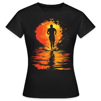 Conception de course pour les coureurs au marathon - T-shirt Femme - noir - Devant - AI Model Female 172 dark (172cm)