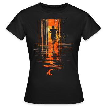Conception de course pour les coureurs au marathon - T-shirt Femme - noir - Devant - AI Model Female 172 dark (172cm)