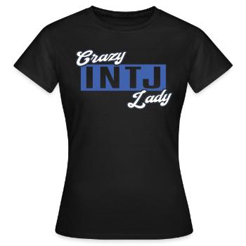 Personnalité Intj : Introvertis - T-shirt Femme - noir - Devant - AI Model Female 172 dark (172cm)
