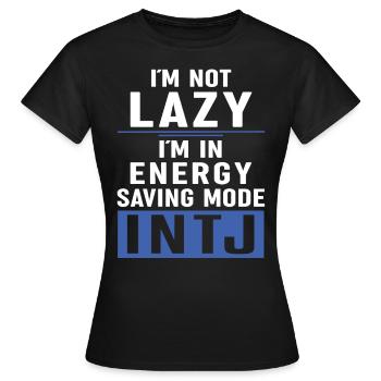Personnalité Intj : Introvertis - T-shirt Femme - noir - Devant - AI Model Female 172 dark (172cm)