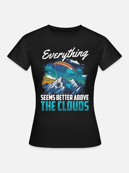 Flugschirm motorschirm paramotoring - Frauen T-Shirt - Schwarz