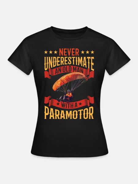 Flugschirm motorschirm paramotoring - Frauen T-Shirt - Schwarz