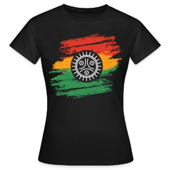 Coqui Frosch Symbol Taino Boricua Puerto - Frauen T-Shirt - Schwarz - Vorne - AI Model Female 172 dark (172cm)