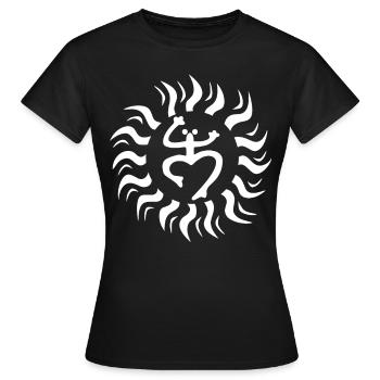 Coqui Frosch Symbol Taino Boricua Puerto - Frauen T-Shirt - Schwarz - Vorne - AI Model Female 172 dark (172cm)