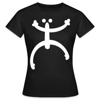 Coqui Frosch Symbol Taino Boricua Puerto - Frauen T-Shirt - Schwarz - Vorne - AI Model Female 172 dark (172cm)