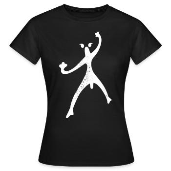 Coqui Frosch Symbol Taino Boricua Puerto - Frauen T-Shirt - Schwarz - Vorne - AI Model Female 172 dark (172cm)