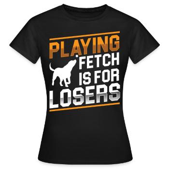 Flyball Canine Sport Agility Parcour Dog - Frauen T-Shirt - Schwarz - Vorne - AI Model Female 172 dark (172cm)