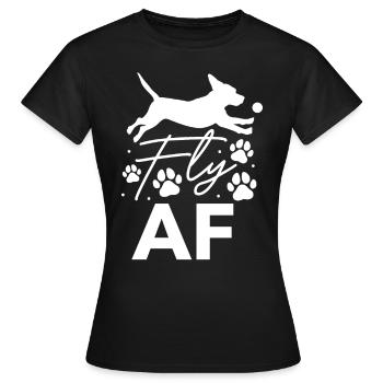 Flyball Canine Sport Agility Parcour Dog - Frauen T-Shirt - Schwarz - Vorne - AI Model Female 172 dark (172cm)