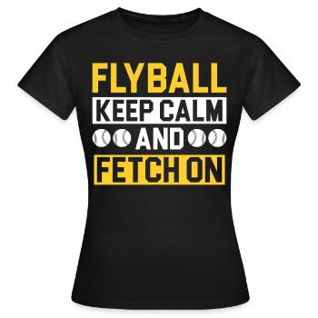 Flyball Canine Sport Agility Parcour Dog - Frauen T-Shirt - Schwarz - Vorne - AI Model Female 172 dark (172cm)