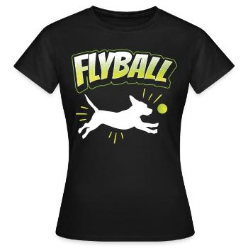 Flyball Canine Sport Agility Parcour Dog - Frauen T-Shirt - Schwarz - Vorne - AI Model Female 172 dark (172cm)