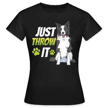 Flyball Canine Sport Agility Parcour Dog - Frauen T-Shirt - Schwarz - Vorne - AI Model Female 172 dark (172cm)