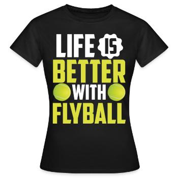 Flyball Canine Sport Agility Parcour Dog - Frauen T-Shirt - Schwarz - Vorne - AI Model Female 172 dark (172cm)