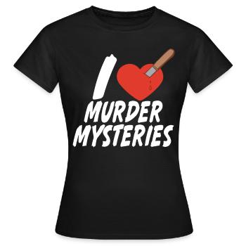 Murder Mystery Dinner plays the victim - Women's T-Shirt - black - Front - AI Model Female 172 dark (172cm)