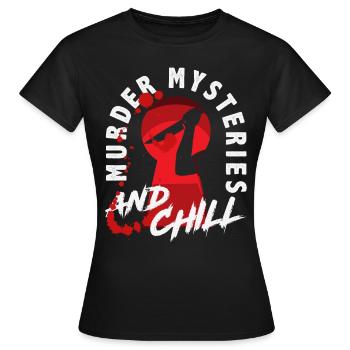 Murder Mystery Dinner, Murder Mystery Dinner - Women's T-Shirt - black - Front - AI Model Female 172 dark (172cm)