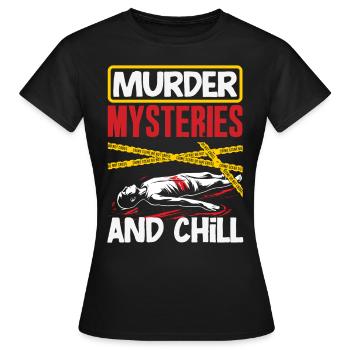 Murder Mystery Dinner, Murder Mystery Dinner - Women's T-Shirt - black - Front - AI Model Female 172 dark (172cm)