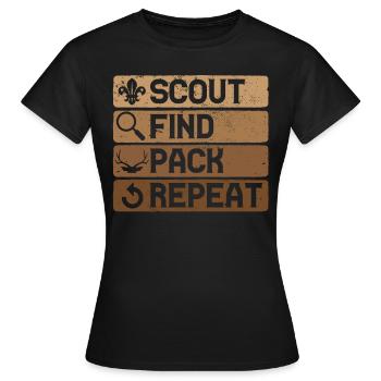 Chasse à l’échelle Chasse au chasseur d’écailles - T-shirt Femme - noir - Devant - AI Model Female 172 dark (172cm)