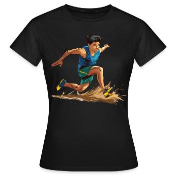 Athlétisme Jeux d’athlétisme - T-shirt Femme - noir - Devant - AI Model Female 172 dark (172cm)