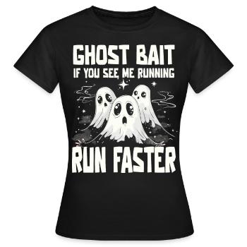 Appât fantôme Paranormal Chasseur de fantômes - T-shirt Femme - noir - Devant - AI Model Female 172 dark (172cm)