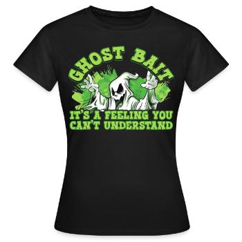 Appât fantôme Paranormal Chasseur de fantômes - T-shirt Femme - noir - Devant - AI Model Female 172 dark (172cm)