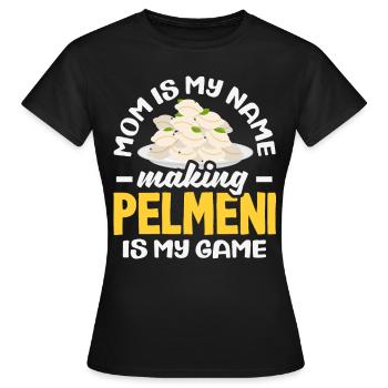 Pelmeni russes, quenelles russes - T-shirt Femme - noir - Devant - AI Model Female 172 dark (172cm)