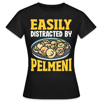 Pelmeni russes, quenelles russes - T-shirt Femme - noir - Devant - AI Model Female 172 dark (172cm)